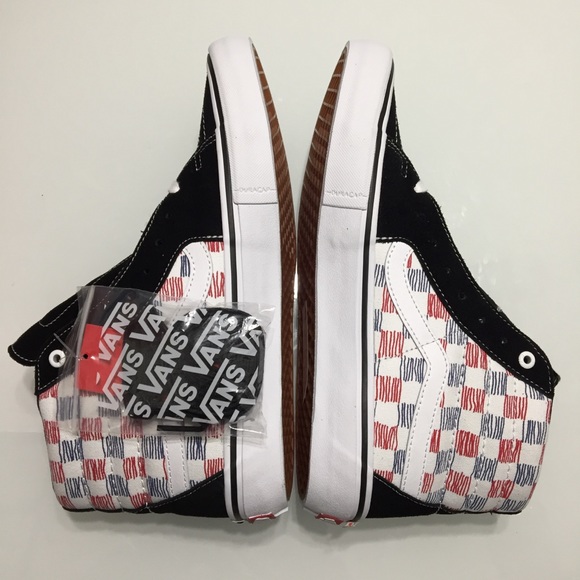 NWT Rare Vans Sk8-Hi Pro Sketchy Check Checkerboard Skate Shoes - Picture 6 of 8